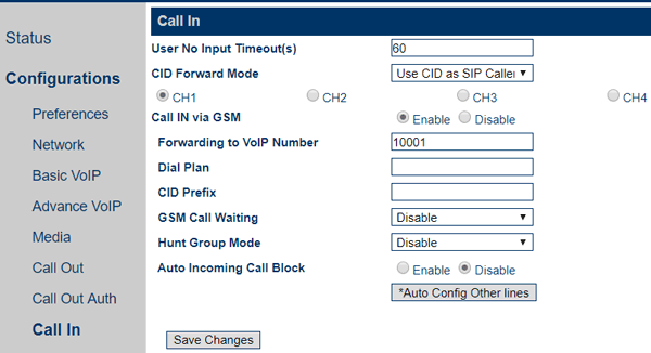 Настройка подключения GSM-шлюза GoIP к АТС 3CX Phone System